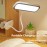 1pc モダン LED デスクランプ タッチコントロール、調節可能なグースネックと色温度、クリップオンデザインとランプシェード、バッテリー/USBによるデュアルパワー、800mAh充電式リチウムバッテリー、家庭、寝室、書斎、オフィス用ポータブル読書灯