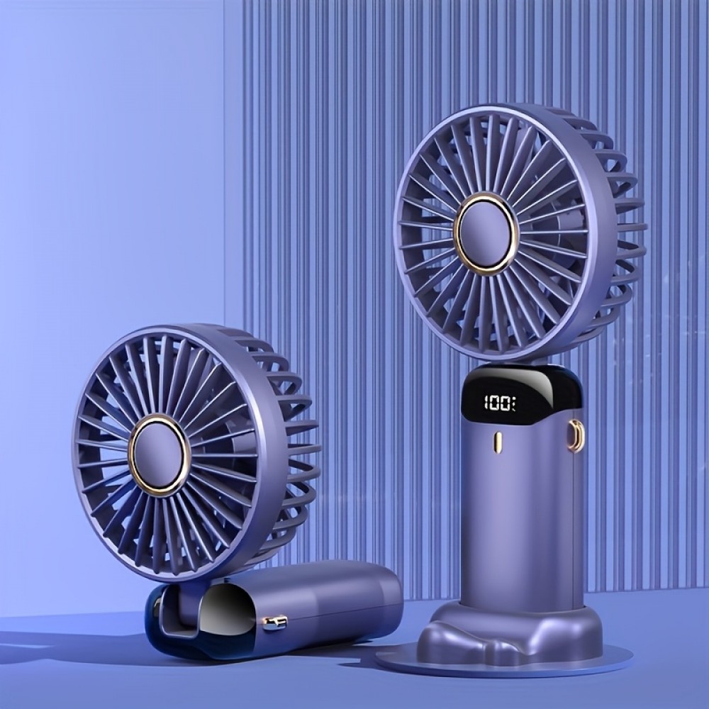 コンパクトUSB充電式ファン、90°調節可能な角度、デジタルディスプレイ&スタンド付き - スタイリッシュブルーのポータブルトップファン、男性・女性・学生に最適、あらゆる機会の完璧なギフト コンパクトUSB充電式ファン、90°調節可能な角度、デジタルディスプレイ&スタンド付き - スタイリッシュブルーのポータブルトップファン、男性・女性・学生に最適、あらゆる機会の完璧なギフト