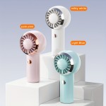 コンパクトミニハンドヘルドファン - 携帯用、充電式バッテリー/USB、500mAh、ミルキーホワイト、ローズゴールドアクセント付きペールピンク、ライトブルー - 旅行やアウトドア活動に最適、屋外用冷却ファン | モダンミニマリストファン | 円筒形ファンデザイン、携帯用ファン