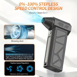知能LEDディスプレイ＋ストロングホールドLED照明付きハンドヘルドバキュームクリーナー＋二重バッテリーパック長持ちする強力な風圧洗浄機