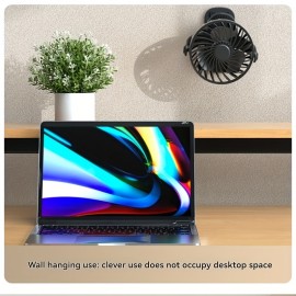 1pc ミニ USB 充電クリップファン - 再充電可能なバッテリー付きポータブルデスクトップファン、夏や屋外での使用に最適、オフィス、旅行、キャンプなどに最適、旅行必需品 | モダンな美的感覚 | 耐久性のあるプラスチック