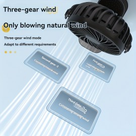 1pc ミニ USB 充電クリップファン - 再充電可能なバッテリー付きポータブルデスクトップファン、夏や屋外での使用に最適、オフィス、旅行、キャンプなどに最適、旅行必需品 | モダンな美的感覚 | 耐久性のあるプラスチック