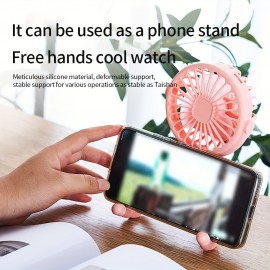 便利なUSB充電式ミニファン、携帯用柔軟三脚付きタコ型グローファン - ベビーカー、アウトドア、デスク静音風向け