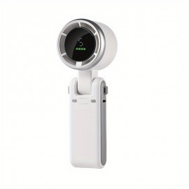 HDデジタルディスプレイ付き5速ターボファンネックファン、USB充電式3600mAhバッテリー、180度調整可能な折りたたみ角度、屋外＆個人使用のための静かな冷却 - コンパクトで軽量、省エネ、パーソナルネックファン｜折りたたみ式ファン｜デジタル表示ファン