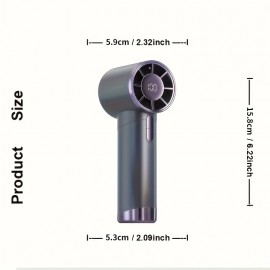 100段階の風量調節可能なハンドヘルドミニファン、吊り下げ可能なコンパクト＆ポータブル強風ファン