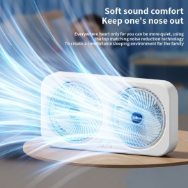 調整可能な速度、充電式1800mAhバッテリー、USB充電、≤36V動作電圧、屋内/屋外使用用の吊り下げフックとスタンドが付属したデュアルヘッドポータブルUSBファン