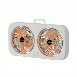 調整可能な速度、充電式1800mAhバッテリー、USB充電、≤36V動作電圧、屋内/屋外使用用の吊り下げフックとスタンドが付属したデュアルヘッドポータブルUSBファン