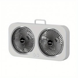 調整可能な速度、充電式1800mAhバッテリー、USB充電、≤36V動作電圧、屋内/屋外使用用の吊り下げフックとスタンドが付属したデュアルヘッドポータブルUSBファン