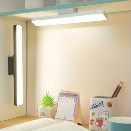 LEDデスクランプ、タッチコントロール、充電式800mAhバッテリー、USBデュアルパワー、目保護、調整可能なスイングアーム、スクエアシェード、インフラレッドセンサーファンクション付きの屋内読書ライト
