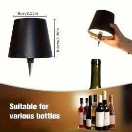 LED埋め込みワインボトルテーブルランプ、ホームアトモスフェーランプ、オフィステーブルランプ、USBナイトライト、モダンロマンチックアートテーブルランプ、ベッドサイド照明ナイトライト、三色ステップレスダミング、バー、パーティー、寝室、リビングルーム、キャンプ、新年ギフト、ホリデーギフトに適しています。