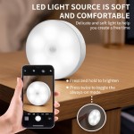AMill 3個パック モーションセンサー クローゼットライト、8-LED 磁気 USB充電式 ウォールランプ、デュアルパワー ワイヤレス 屋内照明 廊下、階段、寝室、地下室用 - イエロー/ホワイト LED、赤外線センサー機能付き プラスチック 装飾ライト