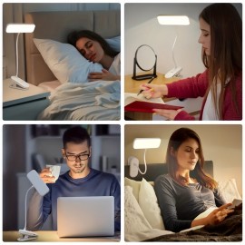 3段階調節可能な色温度、360°回転、デュアル電源オプションを備えた多機能USB充電式デスクランプ - 家庭、寮、オフィスでの使用に最適