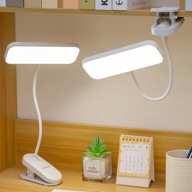 3段階調節可能な色温度、360°回転、デュアル電源オプションを備えた多機能USB充電式デスクランプ - 家庭、寮、オフィスでの使用に最適