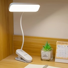 [コンパクトサイズ] ダイマブル LED ゴーセネックデスクランプ タッチコントロール付き - 3 つの照明モード、調整可能な高さと色温度、USB 充電式、読書やオフィスワークに最適、読書ランプ | モダンデスクランプ | スリーキューブランプ、デスクランプマークリフ