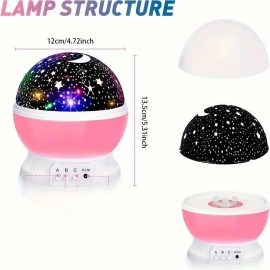 スタームーンプロジェクター - USB電源、360°回転プロジェクター、複数のダイナミックな星と月の形状、色変更可能、ロマンチックな雰囲気ライト、寝室、オフィスの装飾、またはギフトに適しています