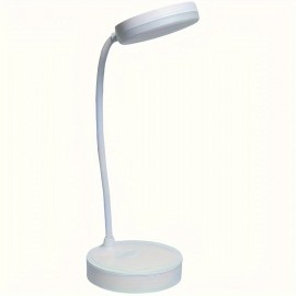 1個のLEDデスクランプ、3段階調光機能付きフレキシブルグースネック、目に優しいテーブルライト、白色から暖色への切り替え可能な照明、USB電源供給、調節可能な調光で白色と暖色を切り替える小型ナイトライト