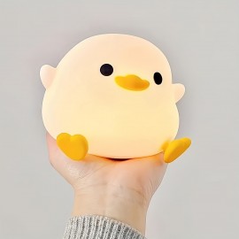 1個 キャラクター ドゥドゥー ダック シリコン ナイト ライト ソフト ライト アイ プロテクション 7 色 パット ライト ベビールーム ルーム 小さなテーブル ランプ フィーディング アイ プロテクション LED テーブル ランプは、3 個の AAA バッテリーでインストールする必要があります。製品にはバッテリーは含まれていません。