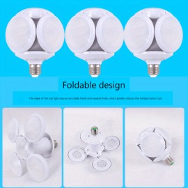 1個 18W LED フットボール型折りたたみ式蛍光灯、E26/27、白、PVC ファンリーフランプ、ハードワイヤード、85V-265V、バッテリー不要、ガレージ、ショッピングモール、屋内使用用のPVCファンリーフランプ付き