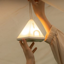 1個のテント型のLEDペンダントライト、USB充電式1200mAhリチウム電池、寝室、家庭、オフィス装飾、デスク＆シーン装飾用の多モードムード照明