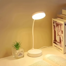 調節可能なアイケアLEDデスクランプ、3段階調光、フレキシブルグースネック - USB電源、温色から白色に切り替え可能、ホームオフィス読書や勉強用