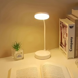 調節可能なアイケアLEDデスクランプ、3段階調光、フレキシブルグースネック - USB電源、温色から白色に切り替え可能、ホームオフィス読書や勉強用