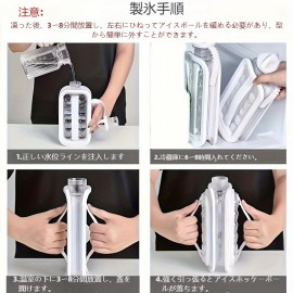 大容量折りたたみ式製氷機、17コンパートメント付き、一対一アイスメイキングトレイ、アイスボールメーカー、長方形製氷モールド、シリコーン製氷機、家庭用製氷ツール、電源不要