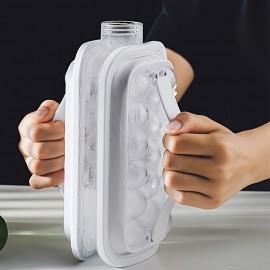 大容量折りたたみ式製氷機、17コンパートメント付き、一対一アイスメイキングトレイ、アイスボールメーカー、長方形製氷モールド、シリコーン製氷機、家庭用製氷ツール、電源不要