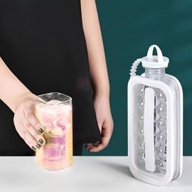 大容量折りたたみ式製氷機、17コンパートメント付き、一対一アイスメイキングトレイ、アイスボールメーカー、長方形製氷モールド、シリコーン製氷機、家庭用製氷ツール、電源不要