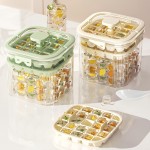2層アイスマキアーウィズストレージボックス - 食品用プラスチックアイストレイ、ティー、カクテル、家庭用冷蔵庫ストレージ用 - 夏のミュンヘンビールフェスティバル、カクテル作りに最適なギフト | モダンなアイスマキアー | 耐久性のあるプラスチック