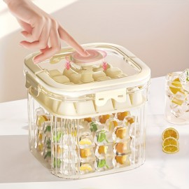 2層アイスマキアーウィズストレージボックス - 食品用プラスチックアイストレイ、ティー、カクテル、家庭用冷蔵庫ストレージ用 - 夏のミュンヘンビールフェスティバル、カクテル作りに最適なギフト | モダンなアイスマキアー | 耐久性のあるプラスチック