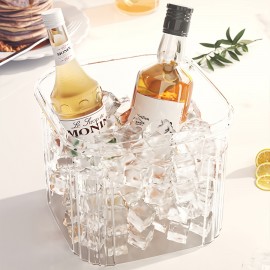 2層アイスマキアーウィズストレージボックス - 食品用プラスチックアイストレイ、ティー、カクテル、家庭用冷蔵庫ストレージ用 - 夏のミュンヘンビールフェスティバル、カクテル作りに最適なギフト | モダンなアイスマキアー | 耐久性のあるプラスチック