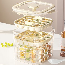 2層アイスマキアーウィズストレージボックス - 食品用プラスチックアイストレイ、ティー、カクテル、家庭用冷蔵庫ストレージ用 - 夏のミュンヘンビールフェスティバル、カクテル作りに最適なギフト | モダンなアイスマキアー | 耐久性のあるプラスチック
