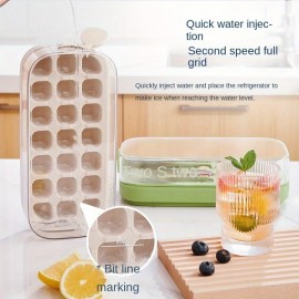 水入りプレスアイスボックス、便利なシリコン製氷箱、食品グレードのプレスアイスモールド、小型冷凍用家庭用アイスマーカー、家庭・屋外・キッチン・店舗用アイス作成ボックス