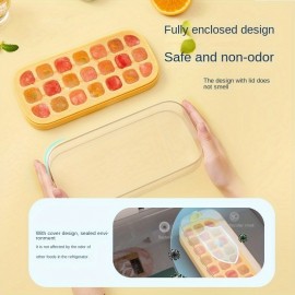 水入りプレスアイスボックス、便利なシリコン製氷箱、食品グレードのプレスアイスモールド、小型冷凍用家庭用アイスマーカー、家庭・屋外・キッチン・店舗用アイス作成ボックス