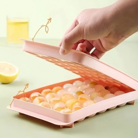 1個 アイストレー、丸型メッシュ製氷皿、33グリッド、家庭用キッチン対応、33玉アイスボックス、氷球作成機、丸型モールド、小型キッチンアクセサリー、レストラン・家屋・寮・商業施設などに最適