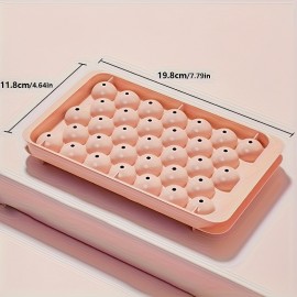 1個 アイストレー、丸型メッシュ製氷皿、33グリッド、家庭用キッチン対応、33玉アイスボックス、氷球作成機、丸型モールド、小型キッチンアクセサリー、レストラン・家屋・寮・商業施設などに最適