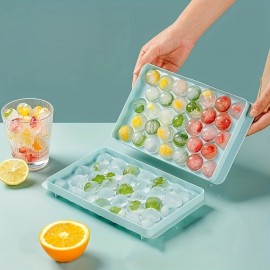 1個 アイストレー、丸型メッシュ製氷皿、33グリッド、家庭用キッチン対応、33玉アイスボックス、氷球作成機、丸型モールド、小型キッチンアクセサリー、レストラン・家屋・寮・商業施設などに最適