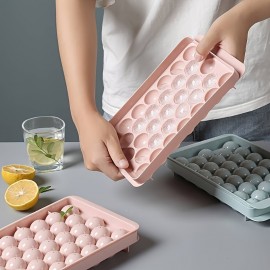 1個 アイストレー、丸型メッシュ製氷皿、33グリッド、家庭用キッチン対応、33玉アイスボックス、氷球作成機、丸型モールド、小型キッチンアクセサリー、レストラン・家屋・寮・商業施設などに最適