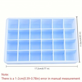 1個のシリコンアイスキューブトレイモールド、蓋付き - 15または24個の正方形のグリッド、柔軟で簡単にアイスキューブを取り出すことができるウイスキー、カクテル、ジュース、コーヒーのアイスマーカー、BPAフリー、積み重ね可能、キッチンやパーティーの必需品