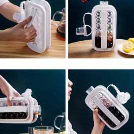10個入り 丸型ボール製氷皿、大容量、折りたたみ式氷水筒、ABS素材、クリスマス、ハロウィン、バレンタインデーなど