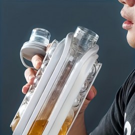 10個入り 丸型ボール製氷皿、大容量、折りたたみ式氷水筒、ABS素材、クリスマス、ハロウィン、バレンタインデーなど