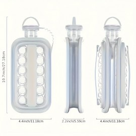 10個入り 丸型ボール製氷皿、大容量、折りたたみ式氷水筒、ABS素材、クリスマス、ハロウィン、バレンタインデーなど