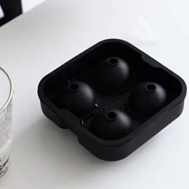 4グリッドシリコン製氷キューブ＆ボールトレイセット - ウイスキー、ルースタイル用DIYアイスモールドメーカー、キッチン＆バー向け - クリスマス、イースター、ハヌカ、バレンタインデーのフェスティブホリデーデザイン、RV冷蔵庫対応、アウトドアパーティーに最適、ファネル付き