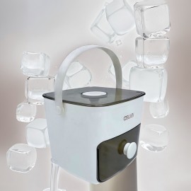 25グリッド大容量アイスメーカー、冷蔵庫カウンタートップ用、簡単なプレス蓋、食品用素材 - 完璧な夏のアイスメーキングアシスタント、ラボで作られたアイスマシン、フリーザー用アイストレイ