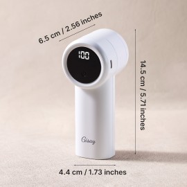 充電式電動ファブリックシェーバー、デジタルディスプレイ付き、6枚刃3段階速度調整、衣類、セーター、家具、ソファ、毛布用、電源モード：USB充電、動作電圧：≤36V、ブランド：GISAY、バッテリー容量：1200mAh、充電式バッテリー：リチウムバッテリー-18650シリーズ