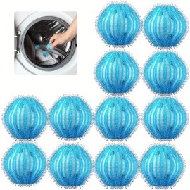 12個のプラスチック製ペット毛取り器、効果的なふん毛ボールとふん毛キャッチャー、毛取り器ふん毛フィルター、バッテリーなし、洗濯機用の実用的なアクセサリー、洗濯のケア