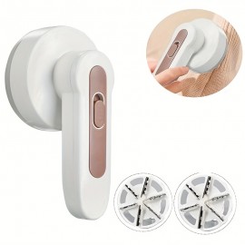 1個 USB充電式ファブリックシェーバー - ピンクアクセント付き電動リント・ピリングリムーバー、500mAhリチウムバッテリー、衣類・寝具・家具・カーペット・ソファ用ポータブルセーターデフューザー - 必須クリーニングガジェット、衣類用リントリムーバー