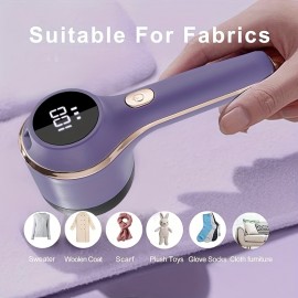 1個の電気布シェーバー、充電式除毛器、ポータブルセーターデフザー、3モードの毛玉取り、衣類、寝具、家具、カーペット、ソファ用、800mAhバッテリー、USBまたはバッテリー駆動、最大電圧36V