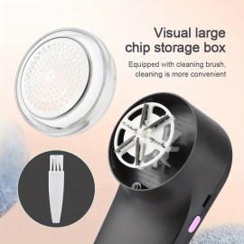 1pc 携帯用 USB 充電式 毛玉取り デジタルディスプレイ付き 合金鋼ブレード 携帯用 ファブリックシェーバー 衣類 ソファ 家具 カーペット用 500mAh リチウム電池駆動 コードレス 毛玉トリマー - DYFDYF
