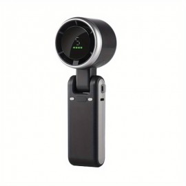 HDデジタルディスプレイ付き5速ターボファンネックファン、USB充電式3600mAhバッテリー、180度調整可能な折りたたみ角度、屋外＆個人使用のための静かな冷却 - コンパクトで軽量、省エネ、パーソナルネックファン｜折りたたみ式ファン｜デジタル表示ファン